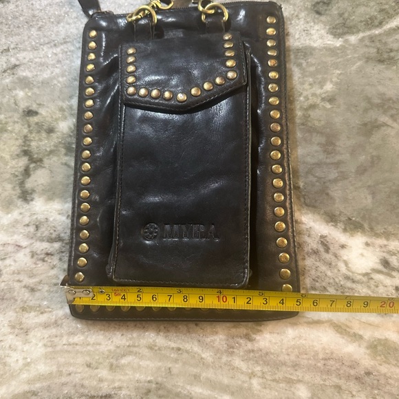 Myra Western Wanderer Leather Bag with Gold Studs - Picture 4 of 6